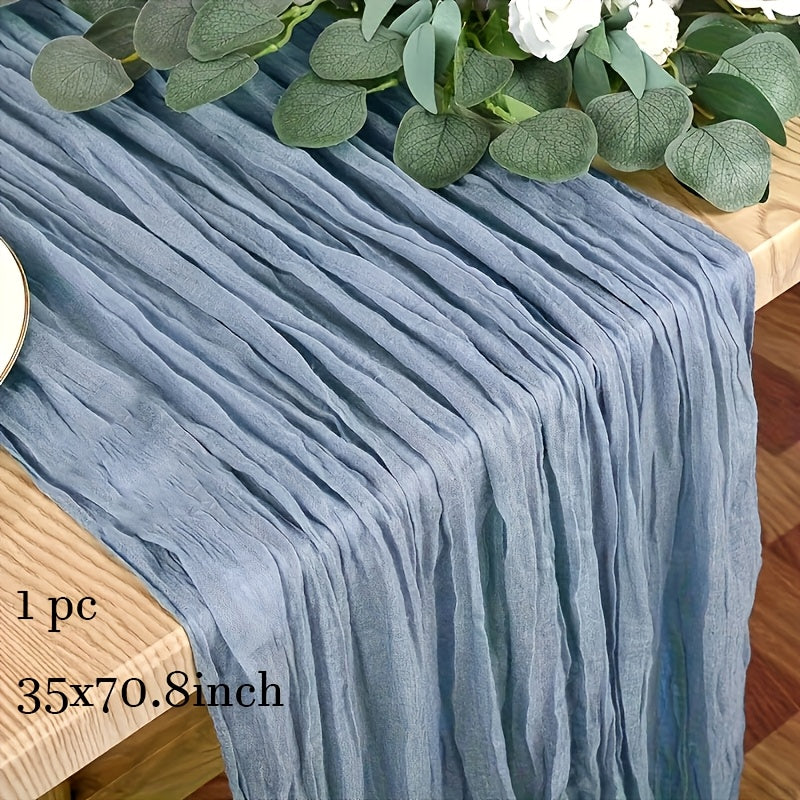 BOHOCRISP – Crinkled Cheese Tablecloth for Elegant Boho and Holiday Table Styling