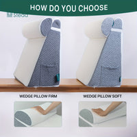 SLEEPLUXE – Lumbar Support Bed Pillow with Washable Cover