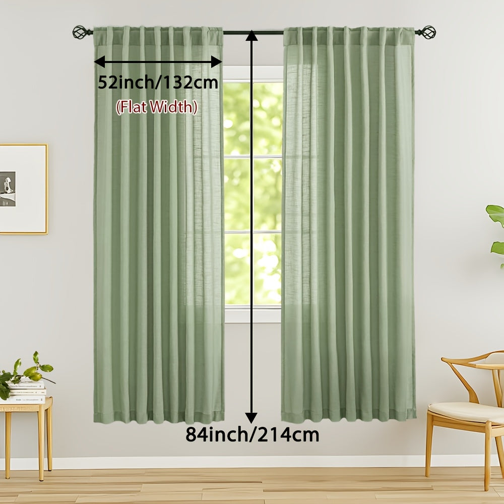 LINVIA – Flax Linen Sheer Curtains for Soft Light Filtering and Privacy Drapery