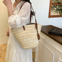 SUNHAVEN – Woven Straw Beach Tote Bag