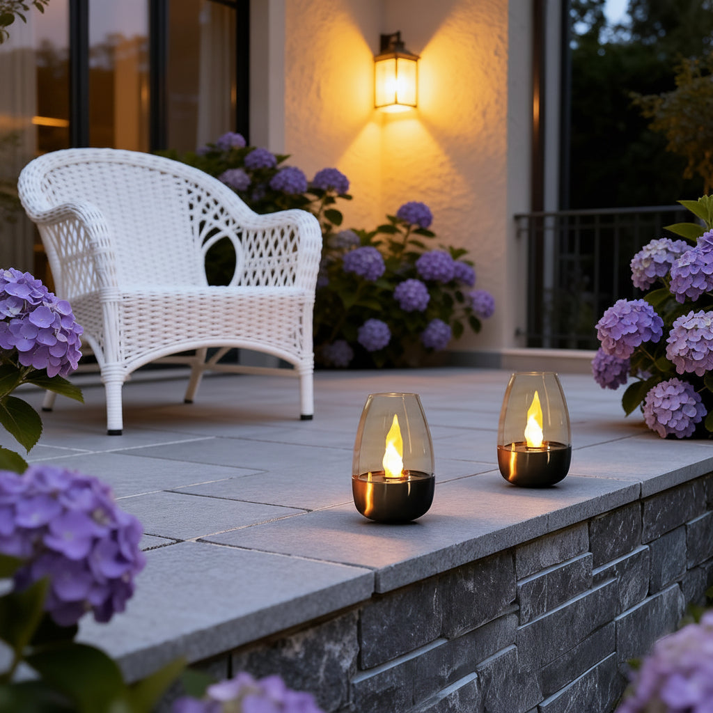 SOLFLARE – Solar LED Stainless Steel Candle Light with Simulated Flame