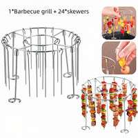 GRILLTOWER – Stainless Steel Vertical Skewer Rack Set