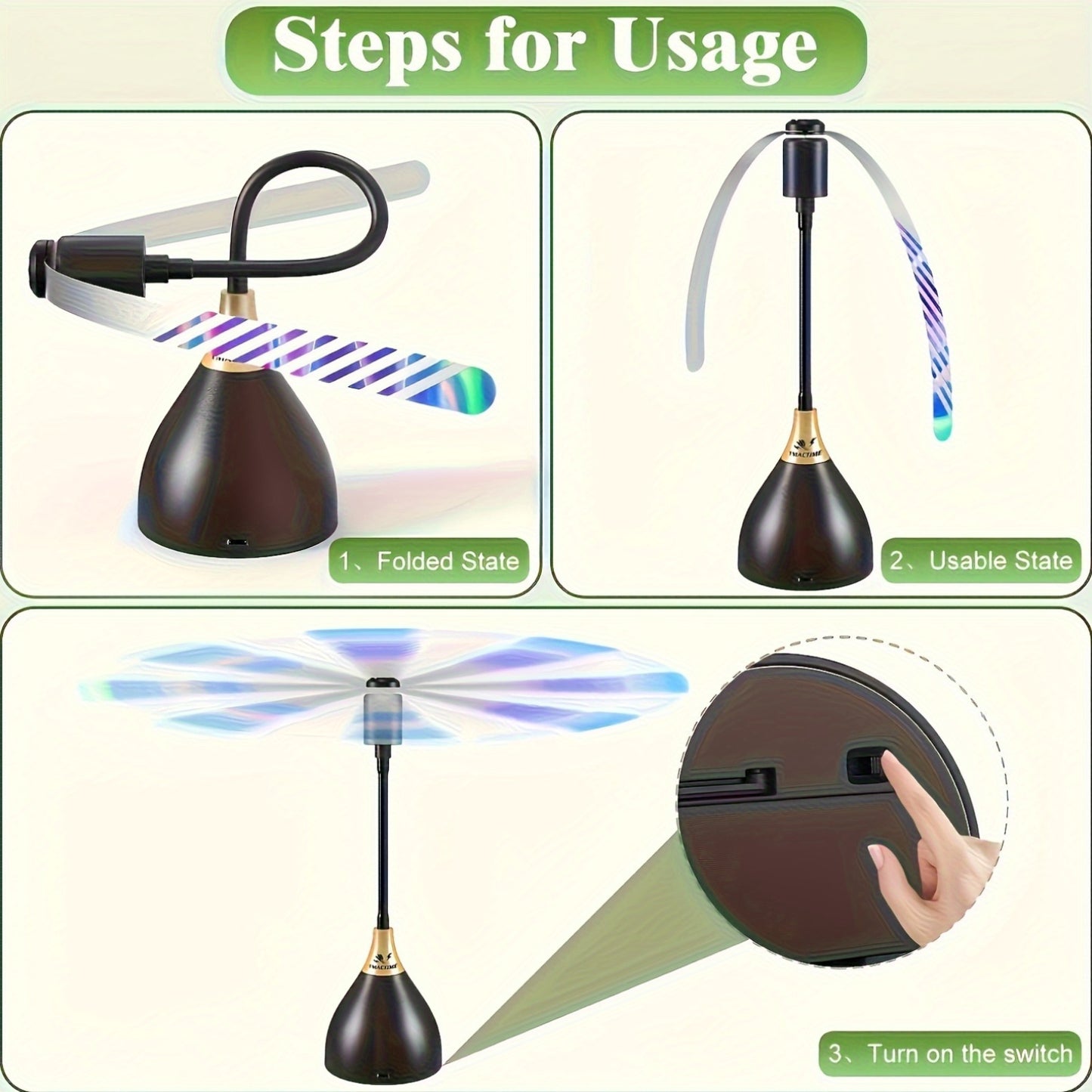 PARTYFLOW – Tabletop Fly Fan for Summer Events & Picnics