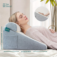 SLEEPLUXE – Lumbar Support Bed Pillow with Washable Cover