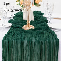 BOHOCRISP – Crinkled Cheese Tablecloth for Elegant Boho and Holiday Table Styling