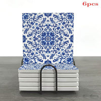 DELFTFLOW – Blue & White Ceramic Tiles with Floral Vine Design