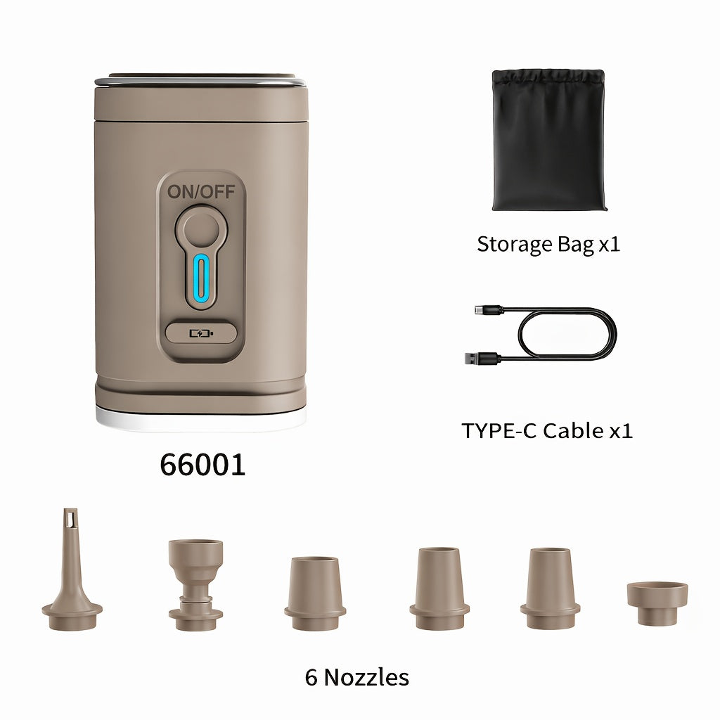 LUMIPUMP – Mini Rechargeable Air Pump with Built-In LED Illumination