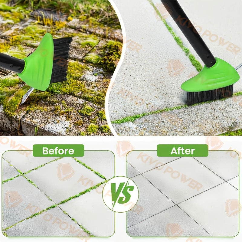 BRUSHORA – 3-in-1 Telescopic Wire Weeding Brush for Patio & Garden Cleaning