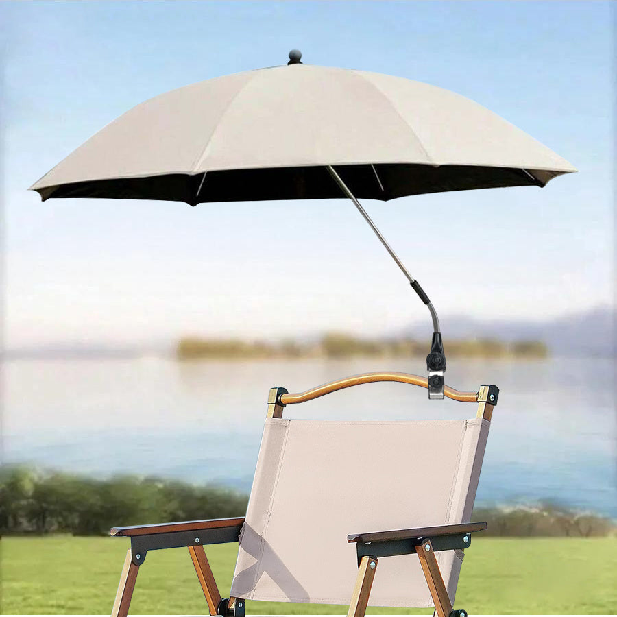 SHADEFLOW – Portable Beach Chair Umbrella with 360° Adjustable Rotation