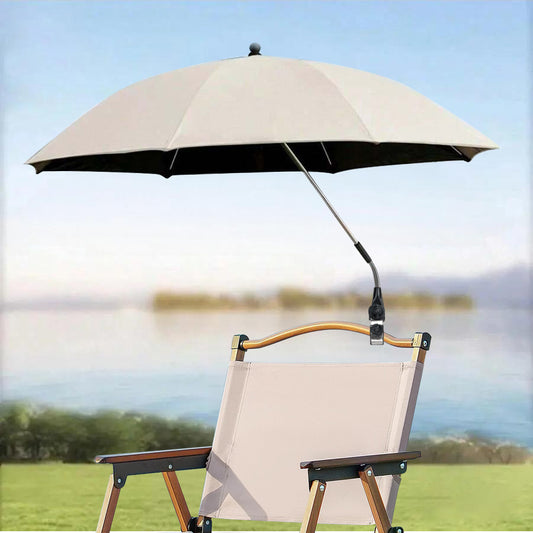 SHADEFLOW – Portable Beach Chair Umbrella with 360° Adjustable Rotation