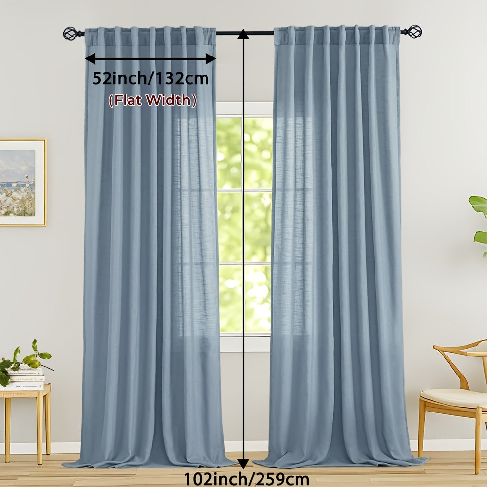 LINVIA – Flax Linen Sheer Curtains for Soft Light Filtering and Privacy Drapery