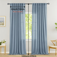LINVIA – Flax Linen Sheer Curtains for Soft Light Filtering and Privacy Drapery