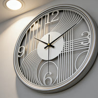 AUREN – 40cm Golden 3D Iron Silent Wall Clock for Modern Home Decor