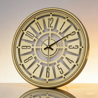 LUMORA – 15.75 Inch Silent 3D Iron Frame Wall Clock for Modern Decor