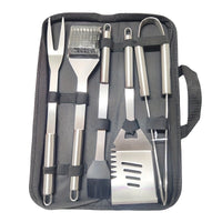 GRILLMASTER – Stainless Steel BBQ Tool Set with Carry Case