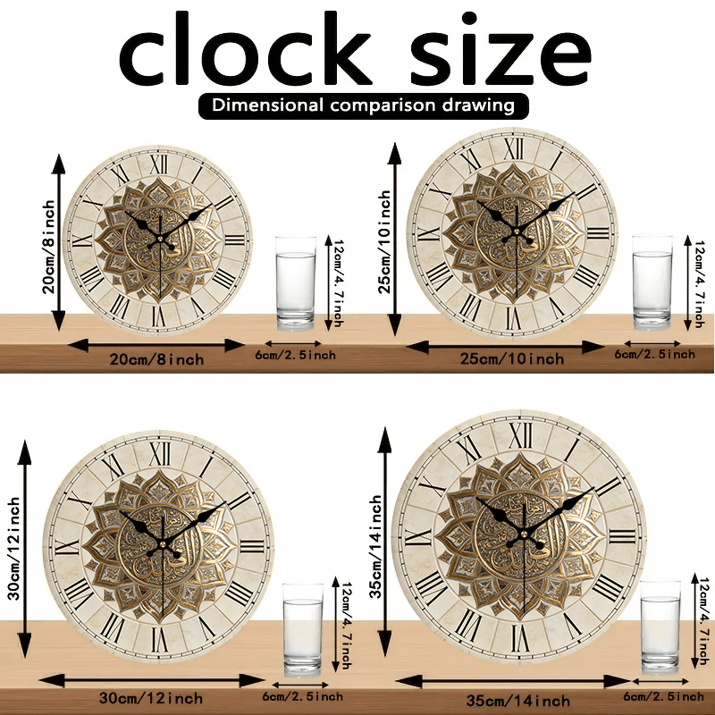 ROMEWICK Retro Roman Wooden Wall Clock