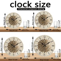 ROMEWICK Retro Roman Wooden Wall Clock