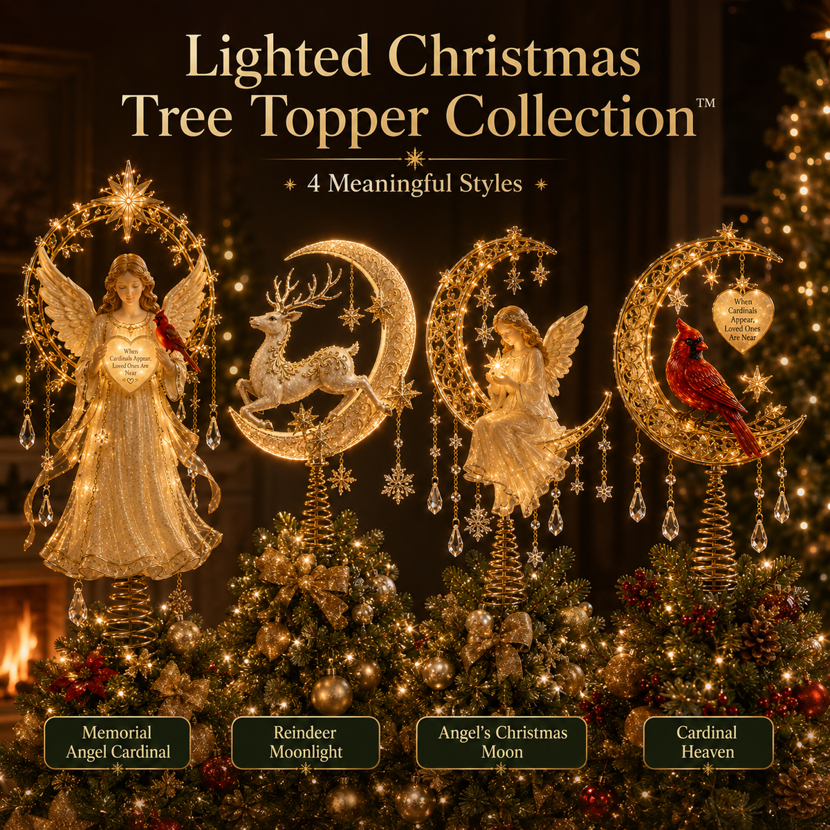 FESTITOPIX – Light-Up Tree Topper for Beautiful Holiday Decoration