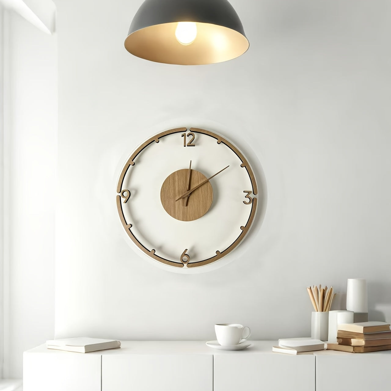 Nordwood 30 cm Minimalist Wooden Acrylic Wall Clock