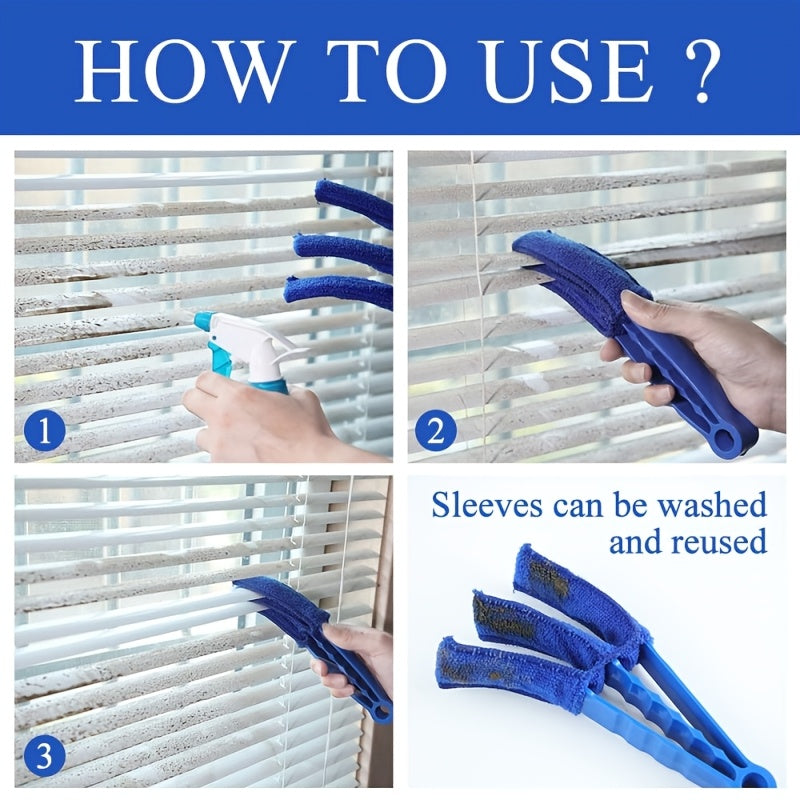 DUSTORA – Reusable Window & Blinds Cleaning Brush with Detachable Head