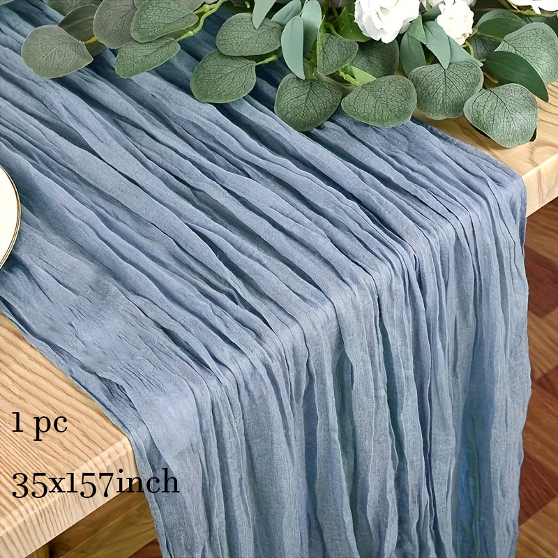 BOHOCRISP – Crinkled Cheese Tablecloth for Elegant Boho and Holiday Table Styling