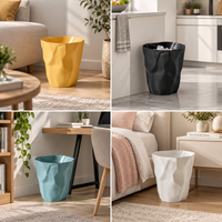 BINEDGE – Irregular Shape Wastebasket for Narrow Spaces