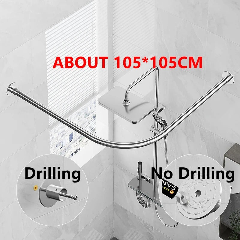 ARCFLEX – L Shaped Telescopic Shower Curtain Rod
