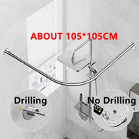 ARCFLEX – L Shaped Telescopic Shower Curtain Rod