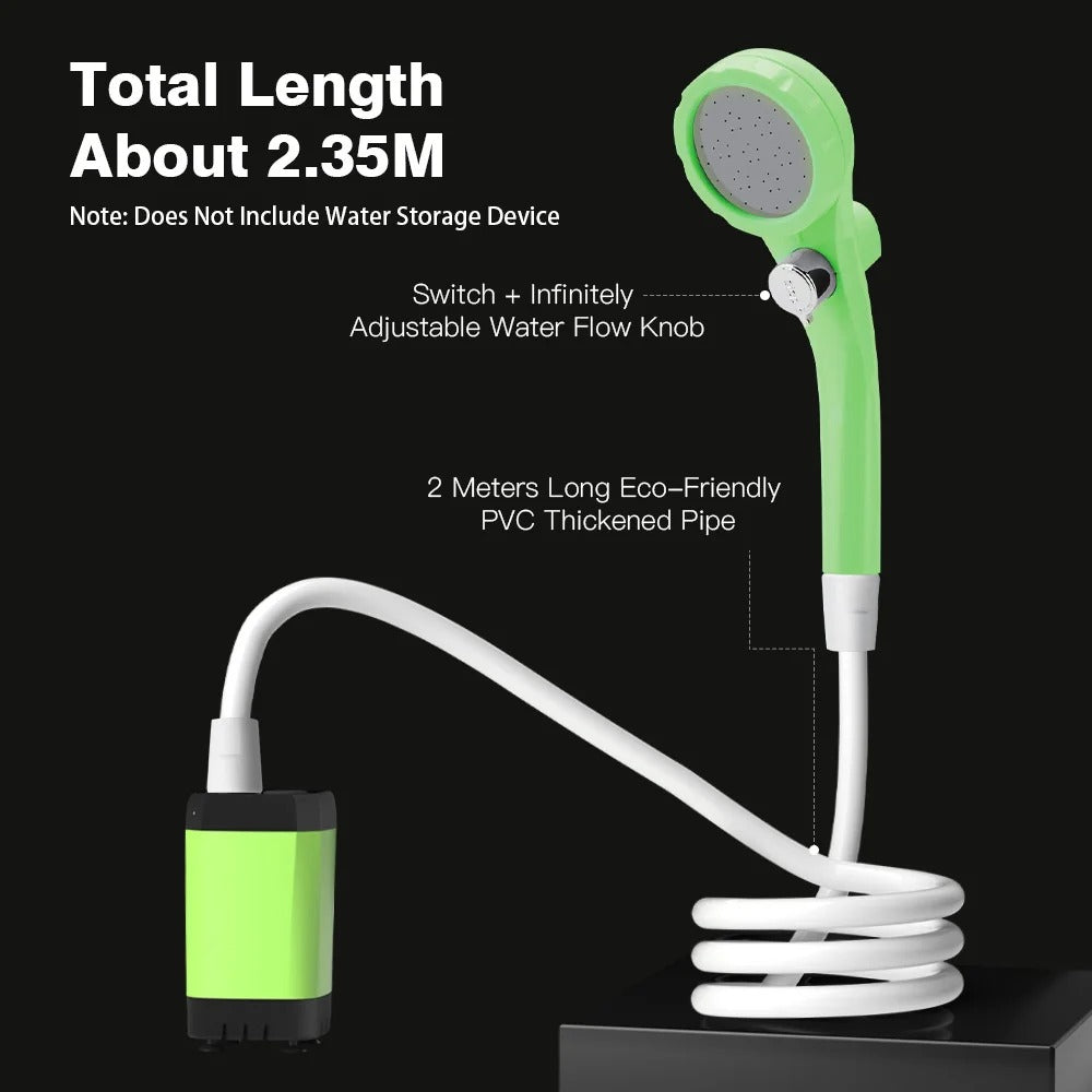 AQUAFLOWX – Portable Camping Shower Pump with Digital Display