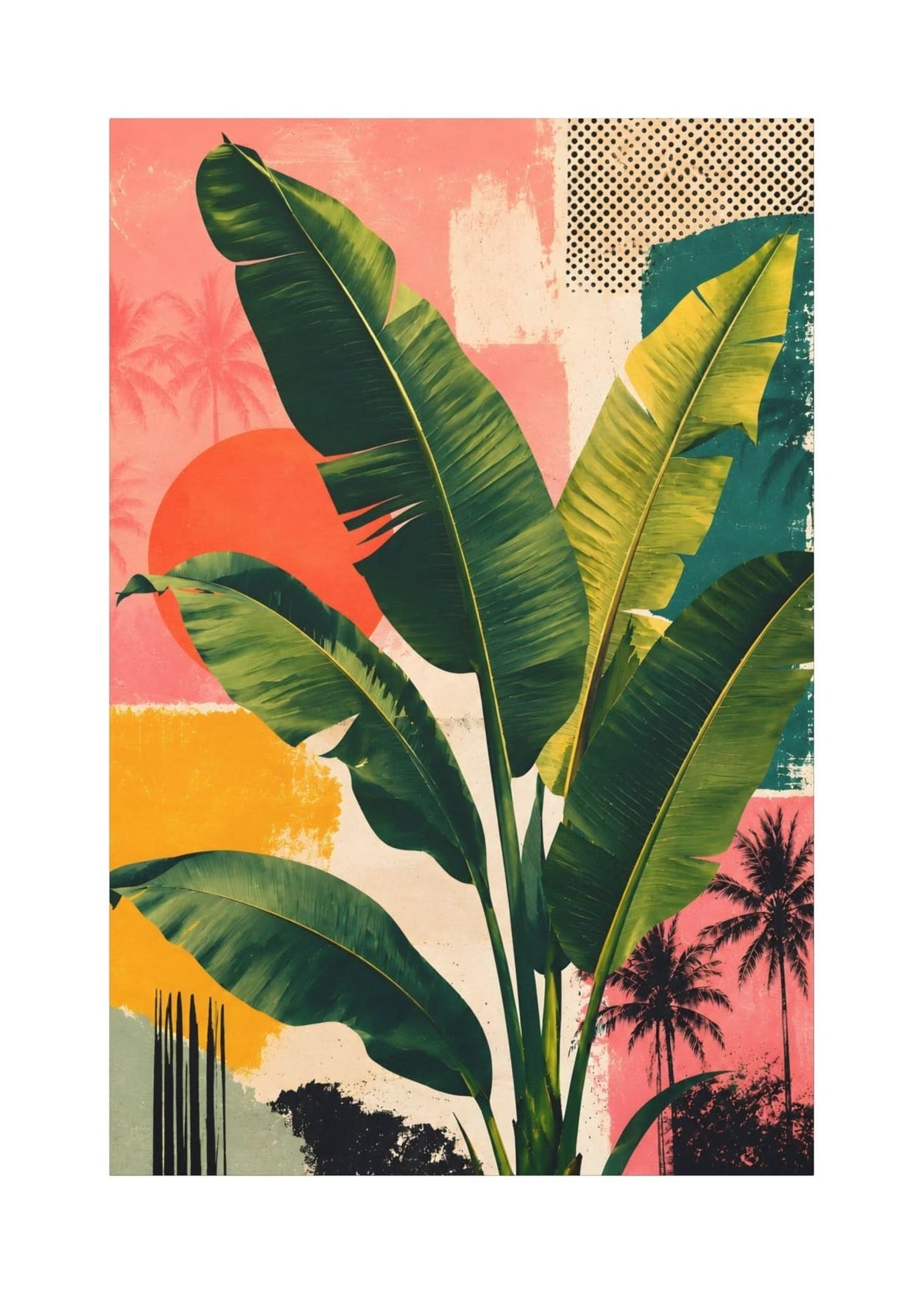 JUNGLELUMIA – Decoración de pared con hojas de plátano para un estilo interior vibrante