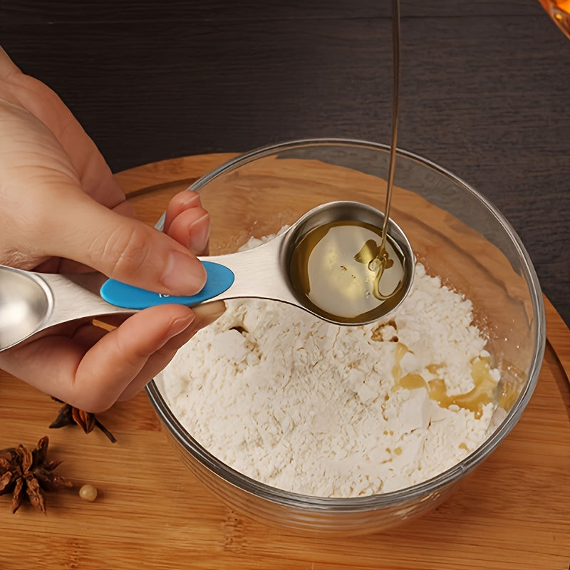 MEASURIX – Magnetic Stainless Steel Measuring Spoons Set