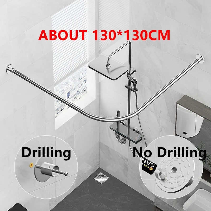 ARCFLEX – L Shaped Telescopic Shower Curtain Rod