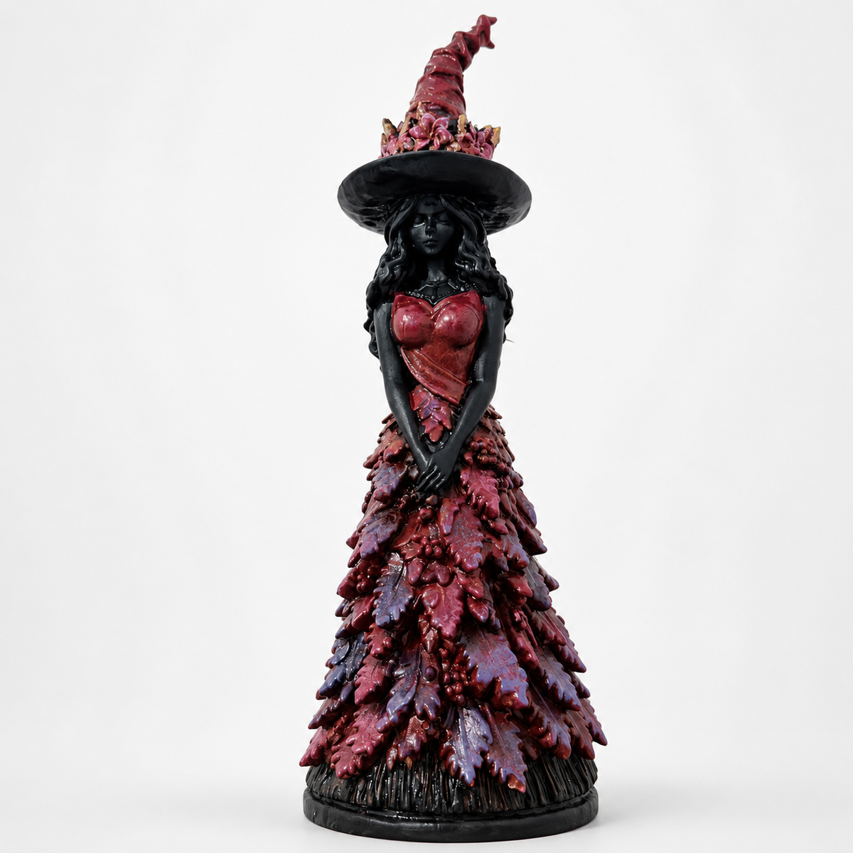 SPELLFERN – Leaf Witch Figurine for Mystical Halloween Charm