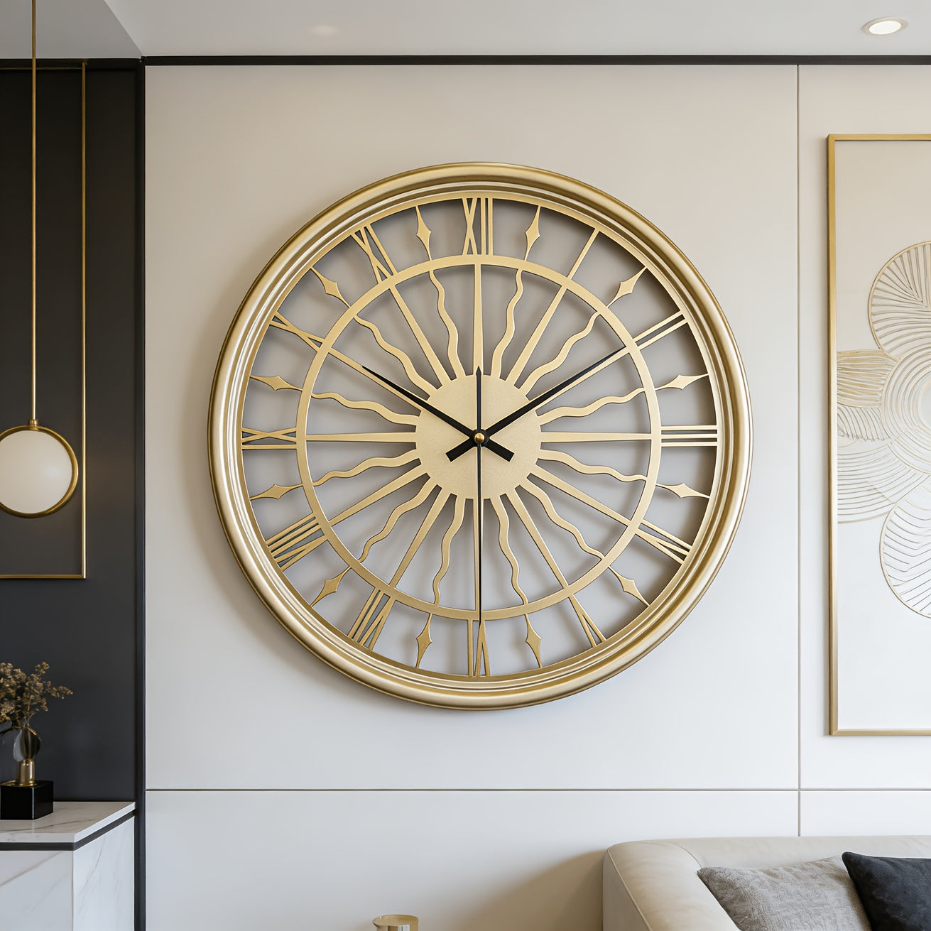 VELORA – Silent Iron Art 3D Wall Clock With Round Analog Design
