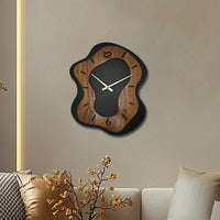 WOODMERE Irregular Wooden Battery Wall Clock