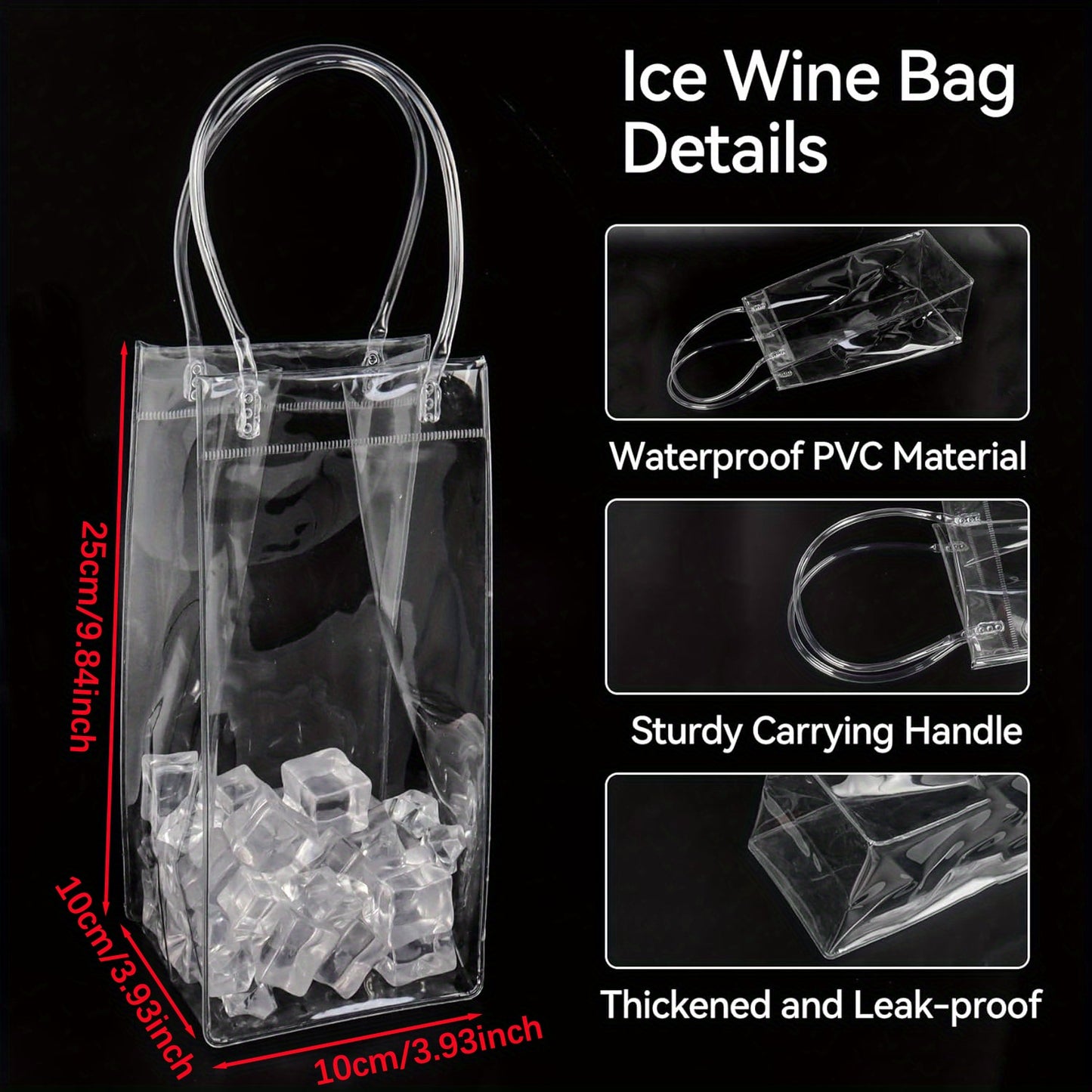 CHILLTOTE – Portable PVC Wine Cooler Bag for Elegant Beverage Carrying and Party Display