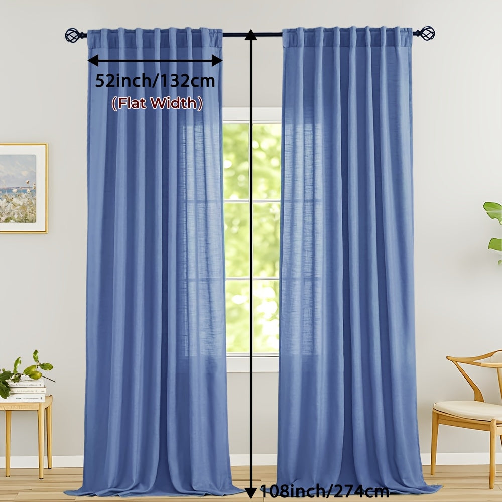 LINVIA – Flax Linen Sheer Curtains for Soft Light Filtering and Privacy Drapery