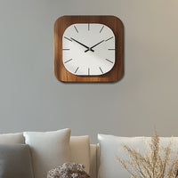 WOODHAVEN Vintage Square Wooden Wall Clock
