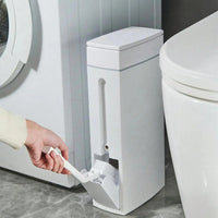 DUOCLEAN – Slim Trash Can with Hidden Toilet Brush Set