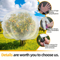 ORCHARDLIVA – Protective Garden Net with Secure Drawstring Design