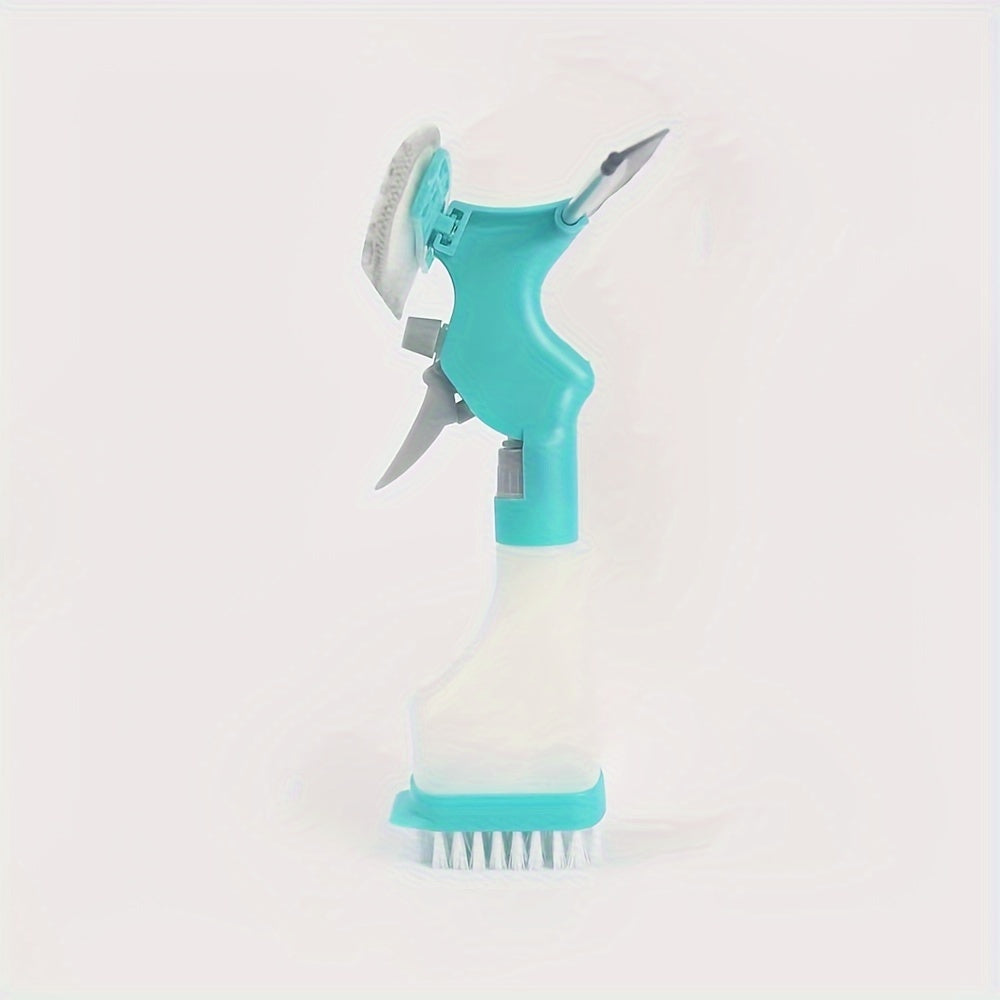 SPRAYLUX – 4-in-1 Glass Cleaning Brush with Spray, Scraper & Scrubbing Head