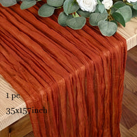 BOHOCRISP – Crinkled Cheese Tablecloth for Elegant Boho and Holiday Table Styling