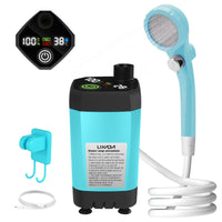 AQUAFLOWX – Portable Camping Shower Pump with Digital Display