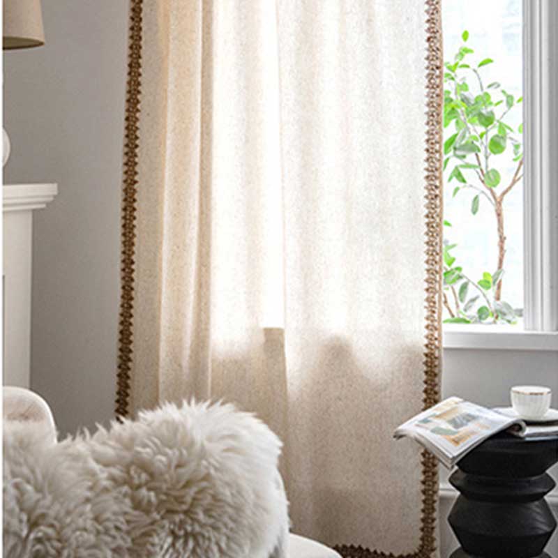 Tenda beige boho DRAPELIA per una luce naturale e soffusa