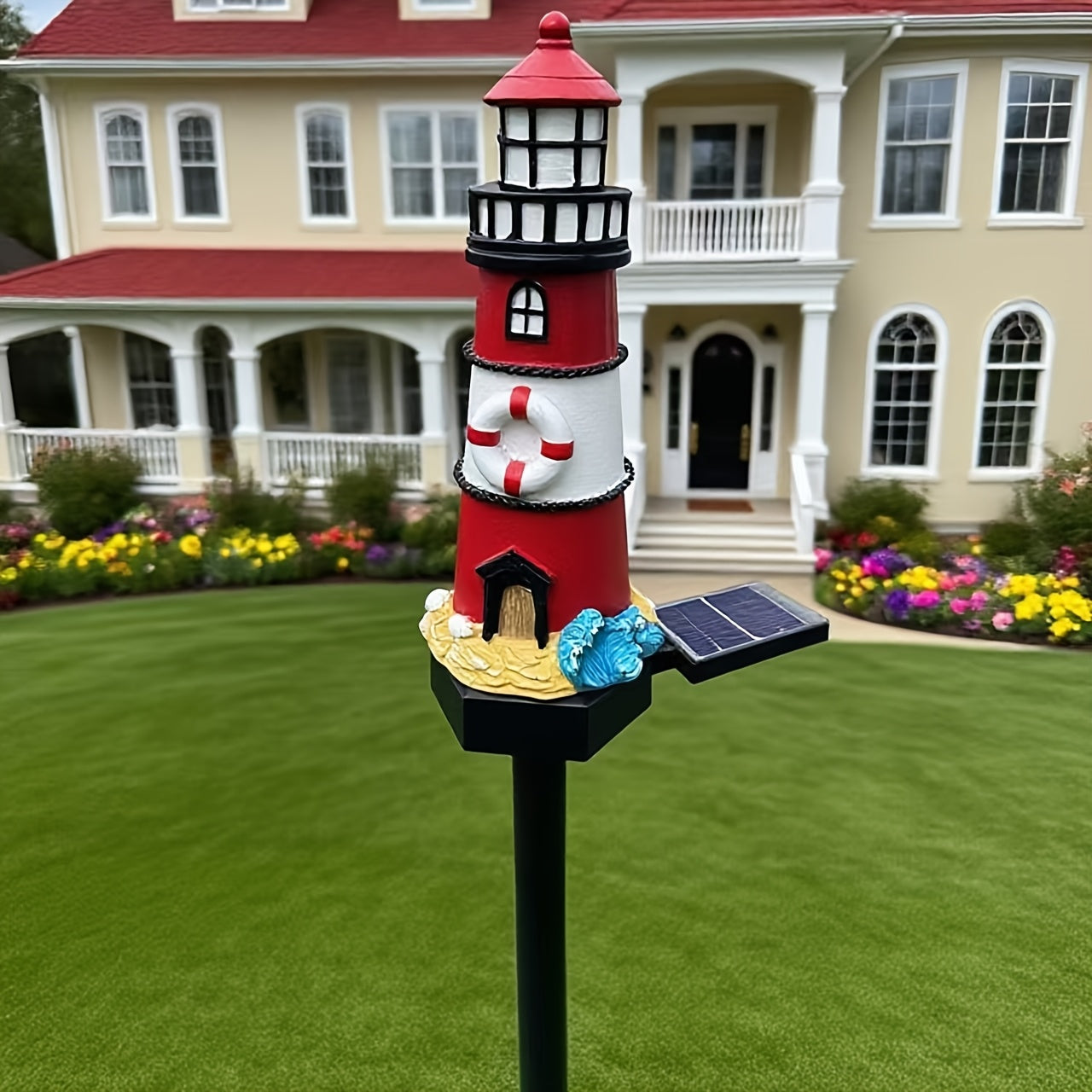 LIGHTHAVEN – Solar Outdoor Lighthouse Decorative Garden Lamp