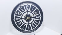 LUMORA – 15.75 Inch Silent 3D Iron Frame Wall Clock for Modern Decor
