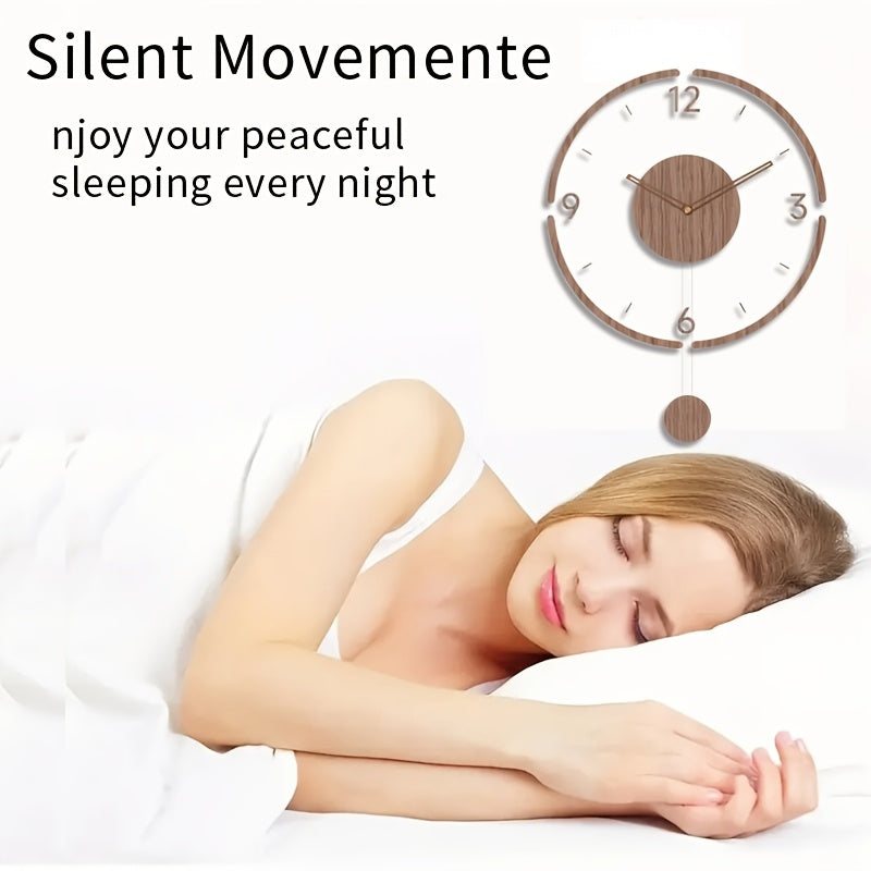 Clearwood Modern Swing Silent Wall Clock