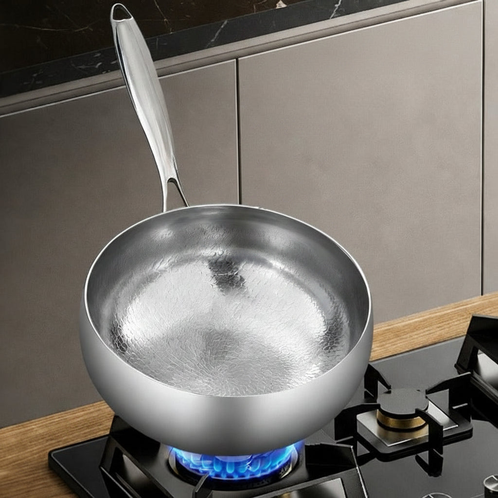STIRLIVA – Hammered Deep Skillet for Induction & Gas Stoves