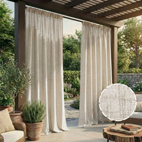 CURTAINLIVA – Bohemian Outdoor Curtains with Linen-Like Texture