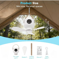 LIGHTBREEZE – Camping Fan Lantern for Outdoor & Indoor Use